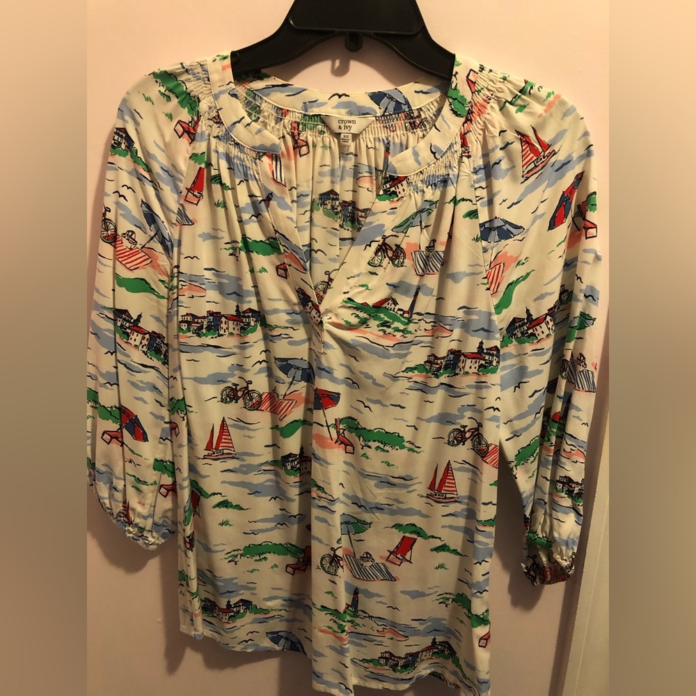 Crown & Ivy Beach Top